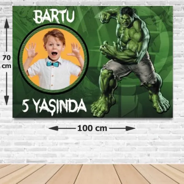Hulk Doğum Günü Parti Afişi 70*100 cm