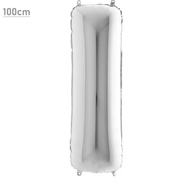 I Harf Folyo Balon – Gümüş – 100 cm (40 inch)
