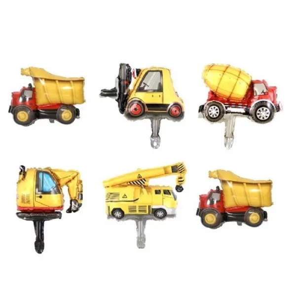 İnşaat Araçları Folyo Balon Seti (35 cm) 6 Adet