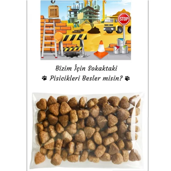 İnşaat Hediyelik Kedi Maması 5 Adet