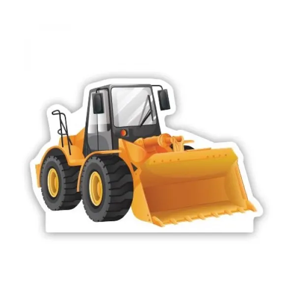 İnşaat Temalı Ayaklı Pano Kepçe 38x38 cm