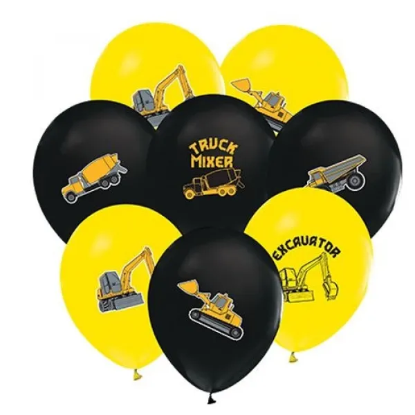 İnşaat Temalı Baskılı Balon (8 adet)