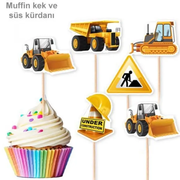 İnşaat Temalı Şekilli Kürdan (10 Adet)