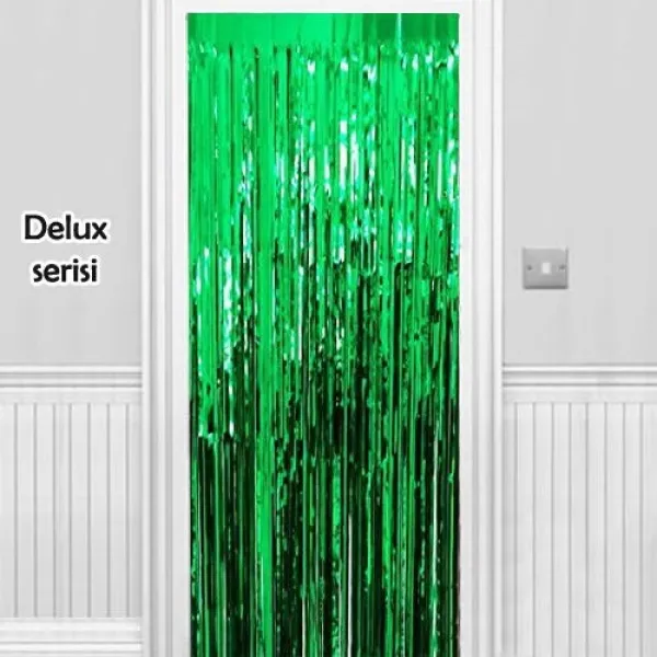 Işıltılı Duvar ve Kapı Perdesi Yeşil 90x200 cm