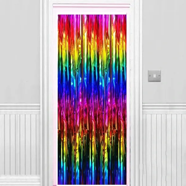 İthal Gökkuşağı Renkli Kapı Perdesi 100*200 cm