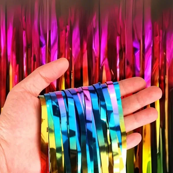 İthal Gökkuşağı Renkli Kapı Perdesi 100*200 cm