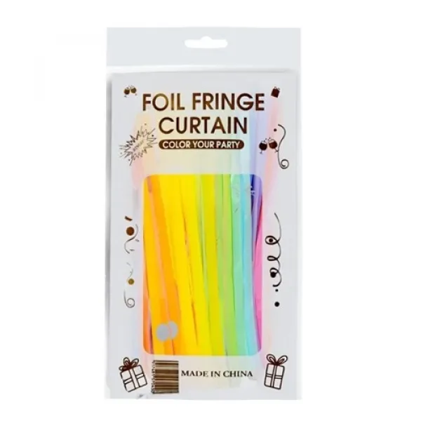 İthal Gökkuşağı Renkli Makaron Kapı Perdesi 100*200 cm