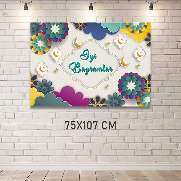 İyi Bayramlar Afiş Renkli (75x107 cm)