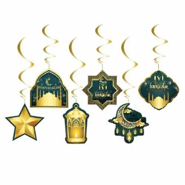 İyi Bayramlar Asma Tavan Süs 6 Adet