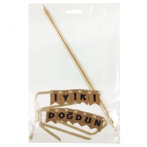 İyi Ki Doğdun Kraft Pasta Bayrağı