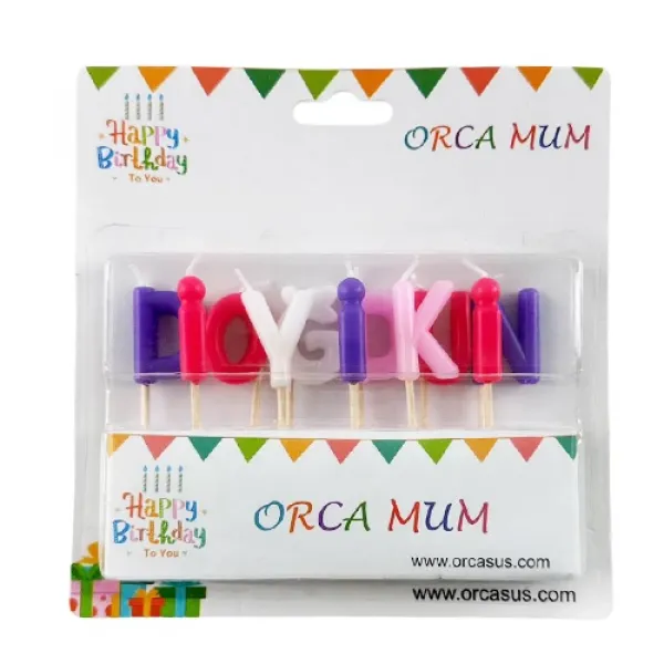 İyi ki Doğdun Makaron Renkli Pasta Mumu