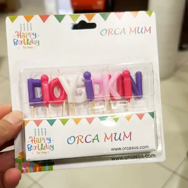 İyi ki Doğdun Makaron Renkli Pasta Mumu