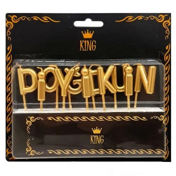 İyi ki Doğdun Pasta Mumu Gold