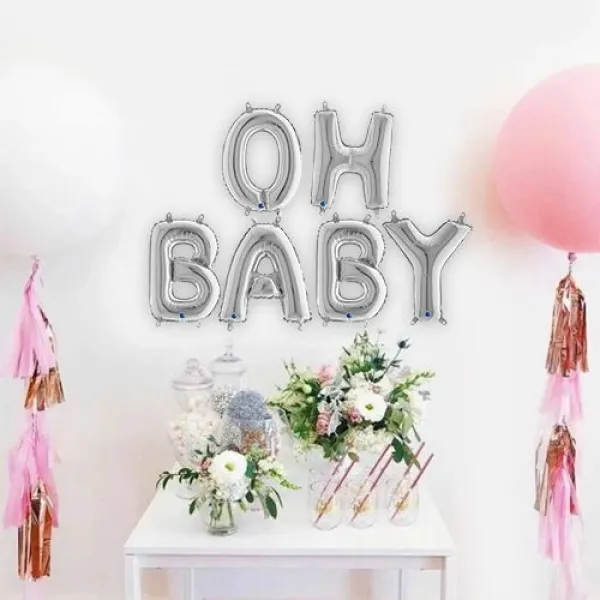 J Harf Folyo Balon – Gümüş – (35 cm - 16 inch)