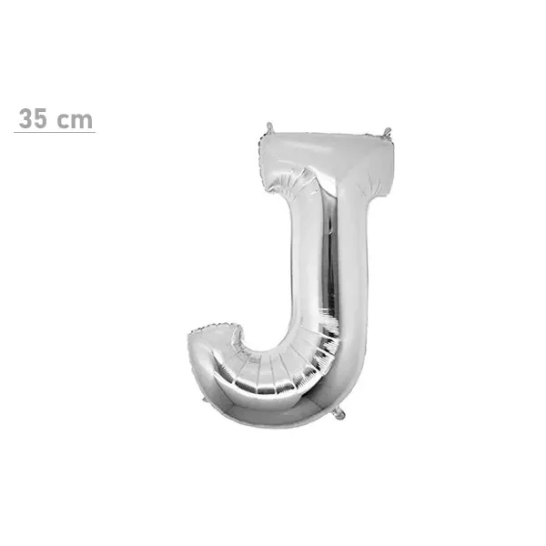 J Harf Folyo Balon – Gümüş – (35 cm - 16 inch)