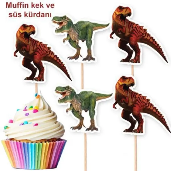 Jurassic Dinozor Şekilli Kürdan 10 Adet