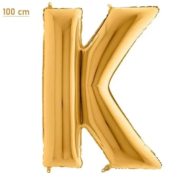 K Harf Folyo Balon – Gold – 100 cm (40 inch)