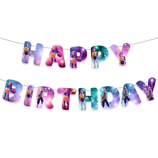 K-Pop Demon Hunters Happy Birthday Yazısı (170 cm)