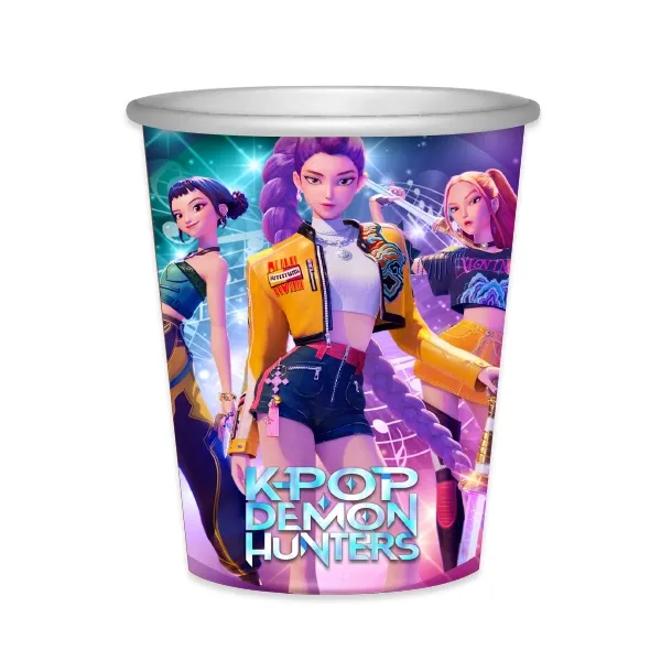 K-Pop Demon Hunters Karton Bardak (8 Adet)