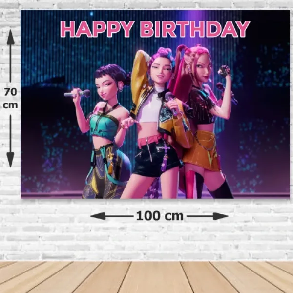 K-Pop Doğum Günü Arka Fon (70x100 cm)