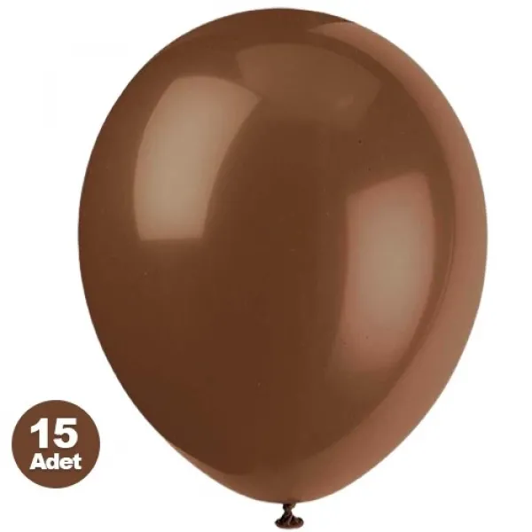 Kahverengi Pastel Balon 15 Adet