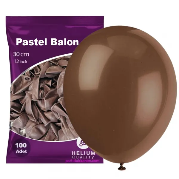 Kahverengi Pastel Balon 100 Adet