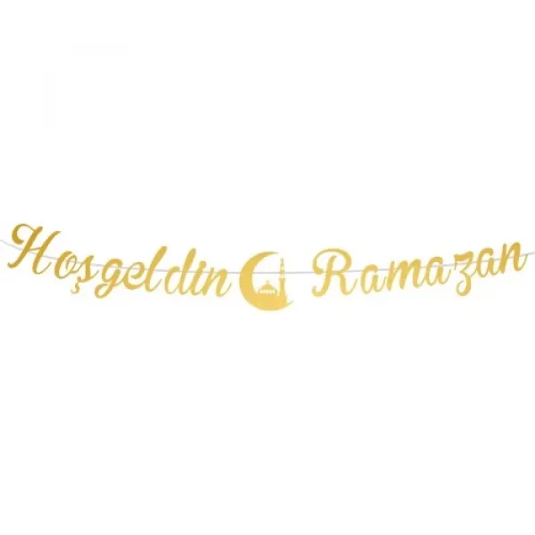 Kaligrafi Hoş Geldin Ramazan Yazısı Gold