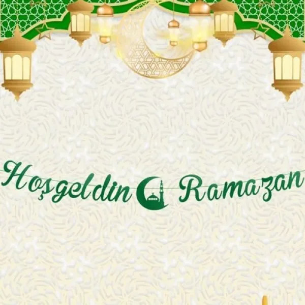 Kaligrafi Hoş Geldin Ramazan Yazısı Yeşil