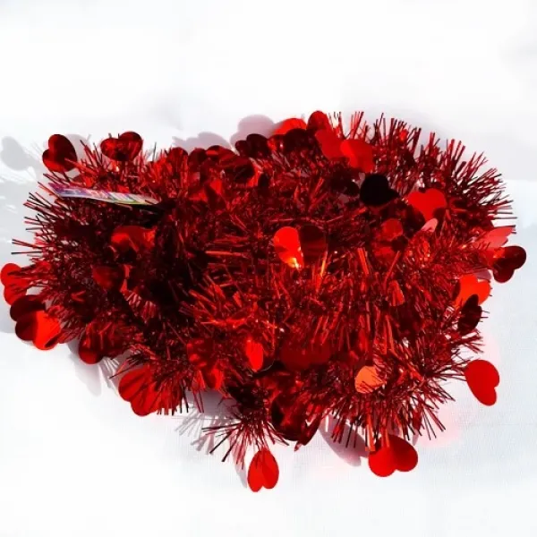 Kalp Pullu Sim Süs Kırmızı 2 Metre