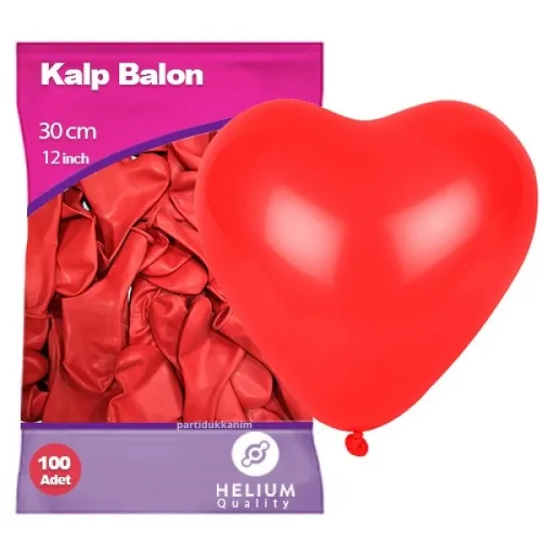 Kalpli Kırmızı Balon (100 adet)