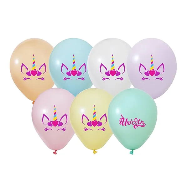 Kalpli Unicorn Lateks Balon 8 adet