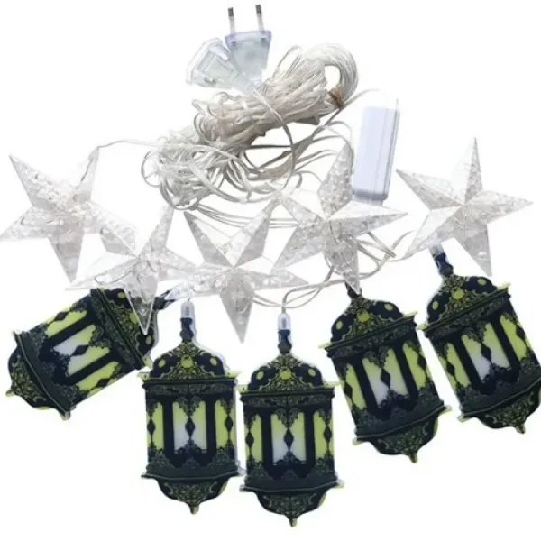 Kandil - Yıldız Perde Led Işık Eklemeli Modüllü Fişli Gün Işığı 3 metre