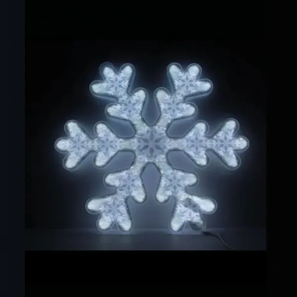 Kar Tanesi Beyaz Desenli (30 cm 1 Adet)