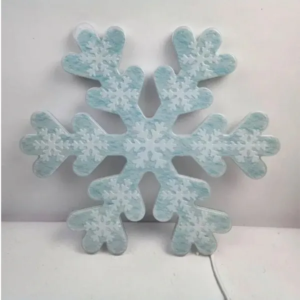 Kar Tanesi Beyaz Desenli (40 cm 1 Adet)