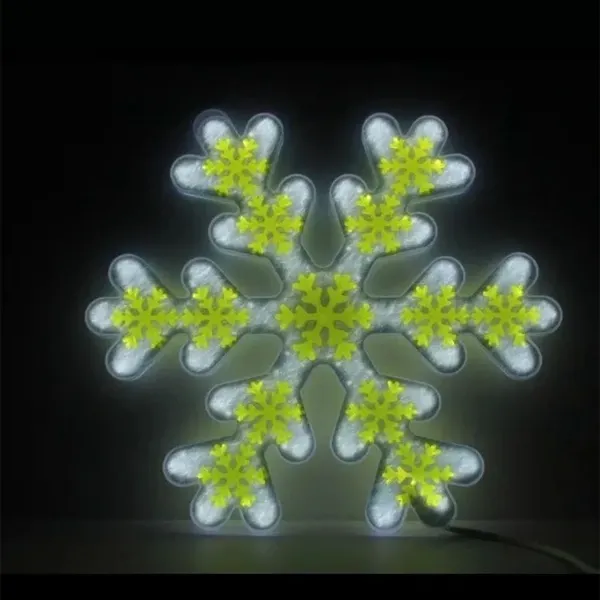 Kar Tanesi Gold Desenli (40 cm 1 Adet)