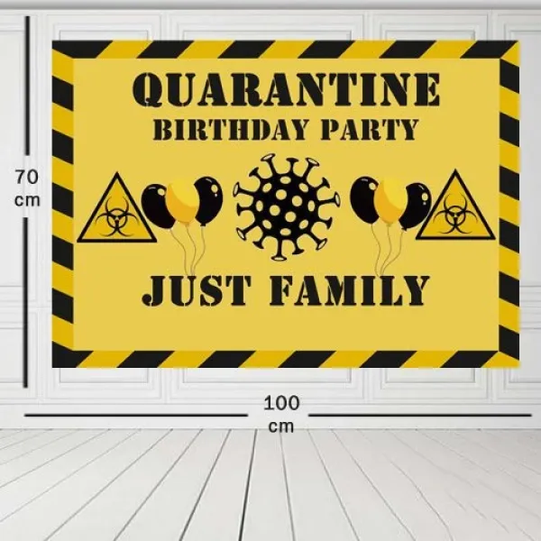 Karantina Doğum Günü Parti Afişi 70*100 cm