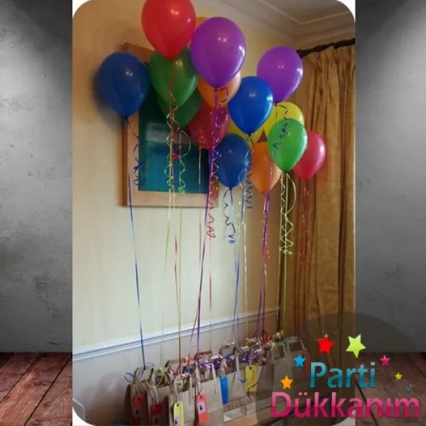 Karışık Renkli Uçan Balon 15 Adet MAĞAZADAN