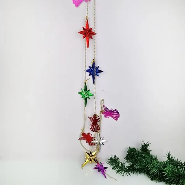 Karışık Yıldız Melek Yılbaşı Zincir Süs 220 cm