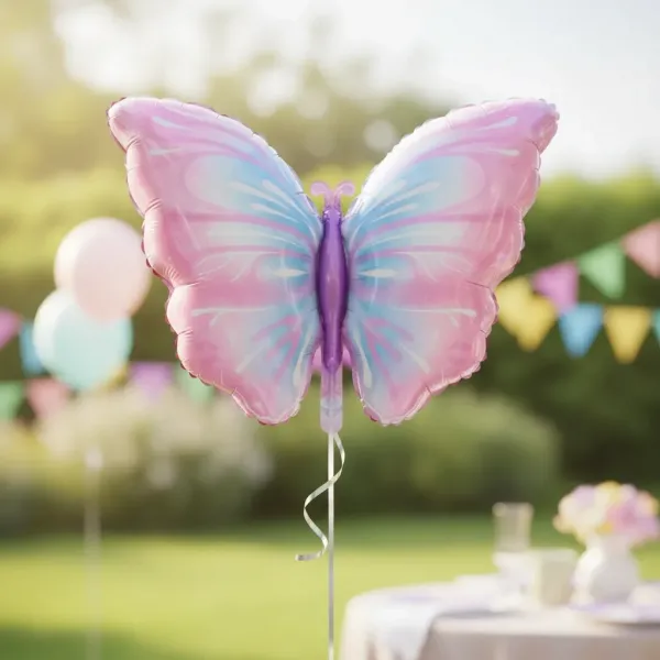 Kelebek Folyo Balon Pembe (82x52 cm)