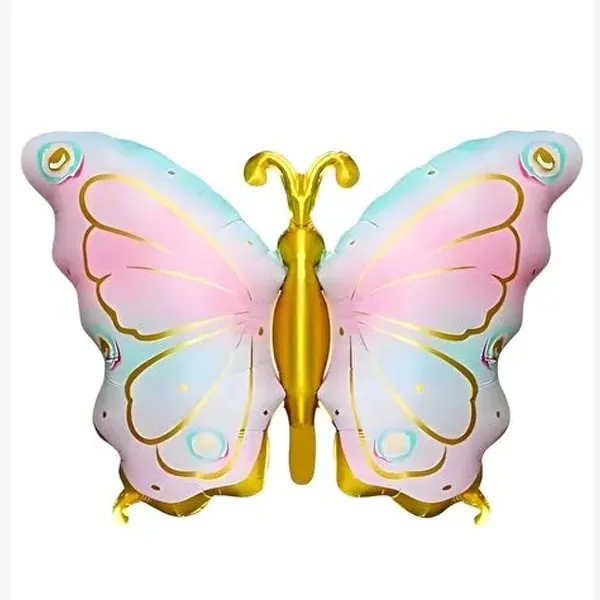 Kelebek Folyo Balon Pembe Gold (51x54 cm)