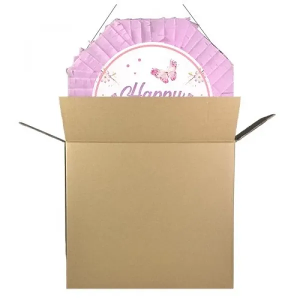 Kelebek Pinyata Pembe 42 cm + Sopası