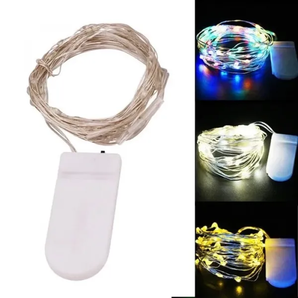 Kendinden Pilli Peri Led ışık (10 metre Beyaz - 1 Adet)