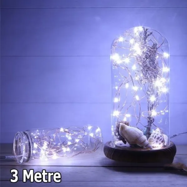Kendinden Pilli Peri Led Işık 5 metre Beyaz 1 Adet
