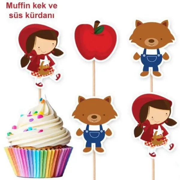 Kırmızı Başlıklı Kız Şekilli Kürdan 10 Adet