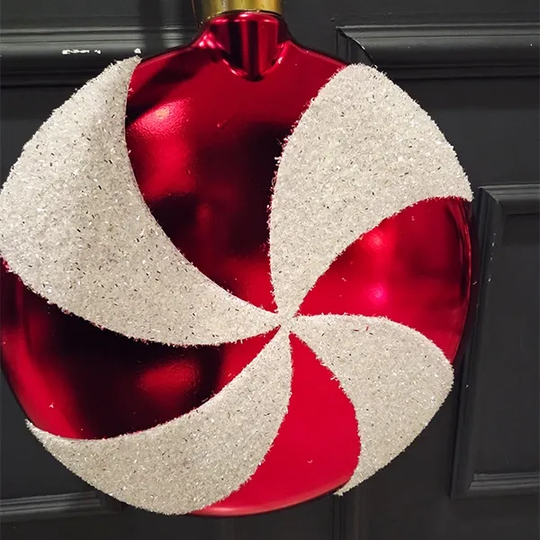 Kırmızı Beyaz Şeker Süs (40 cm 1 Adet)