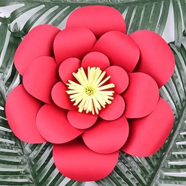 Kırmızı Kağıt Çiçek 1 Adet (30 cm)