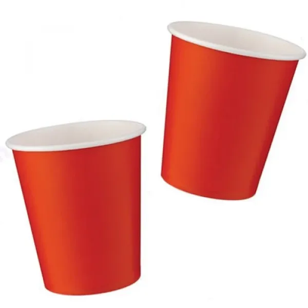 Kırmızı Karton Bardak (8 adet)