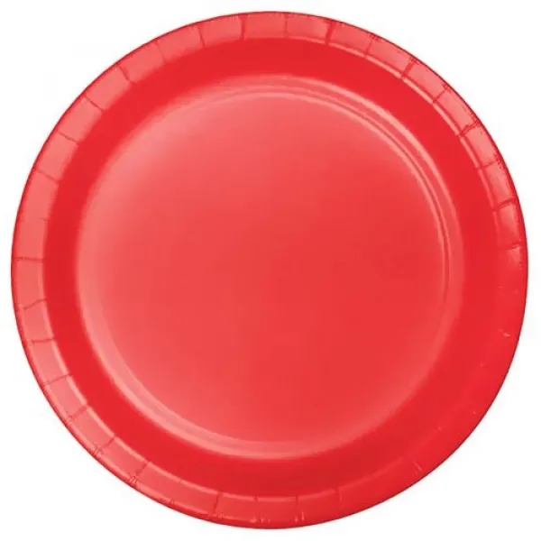 Kırmızı Karton Tabak (8 adet)