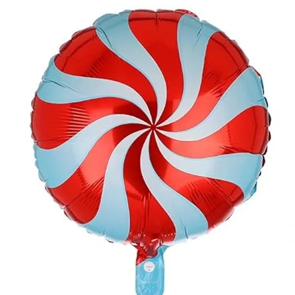 Kırmızı Mavi Geçişli Şeker Folyo Balon (45 cm)