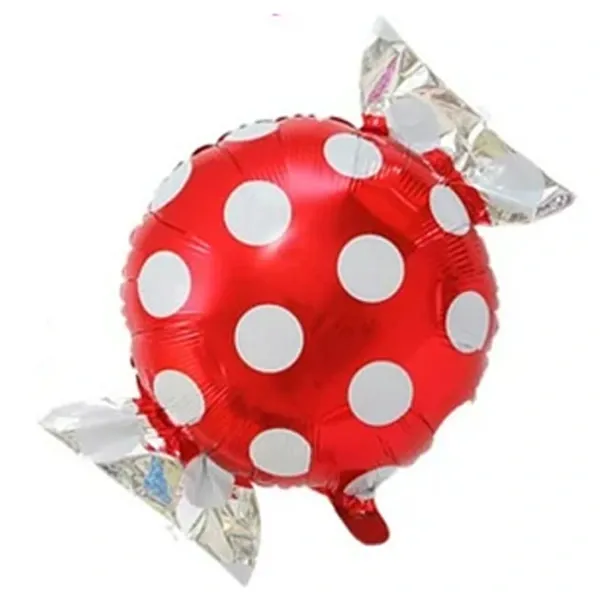 Kırmızı Puantiyeli Şeker Folyo Balon (57x44 cm)